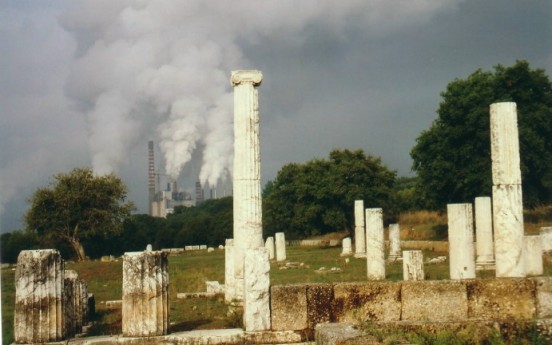 Megalopolis alte und neue Säulen