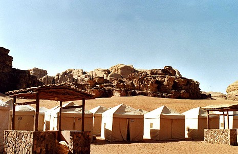 Unser Zeltcamp im  Wadi Rum